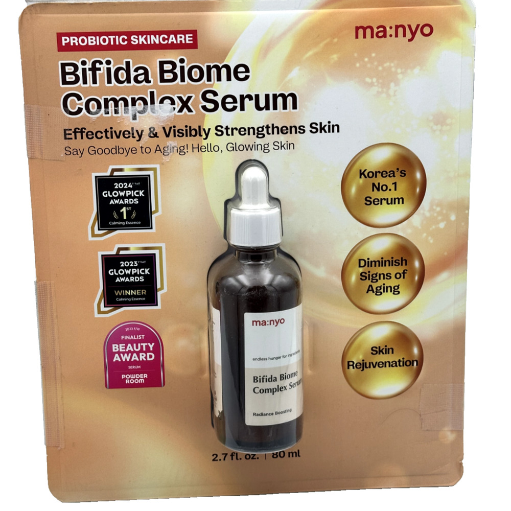 Ma:nyo Bifida Biome Complex Ampoule 2.7 fl oz / 80ml –Hydrating Serum- New/Seal
